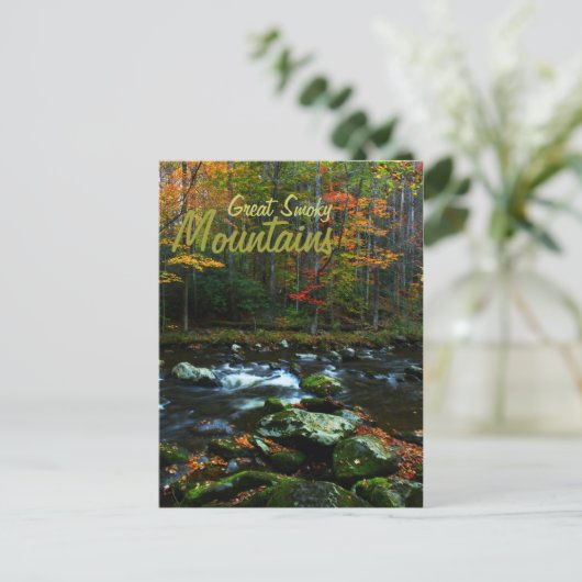 Herbst in den großen, rauchigen Bergen Postkarte (Stehend Vorderseite)