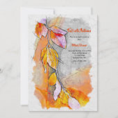 Herbst in den Herbst Einladung (Vorderseite)