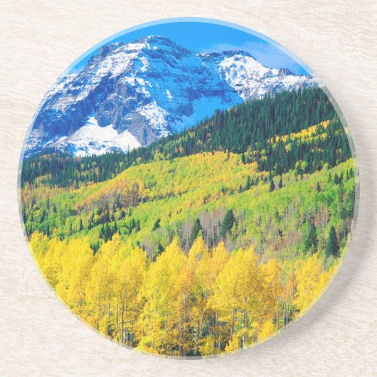 Herbst in den Rockies Sandstein Untersetzer (Vorne)