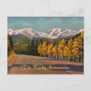 Herbst in den Rockies Vintage-Postkarte Postkarte
