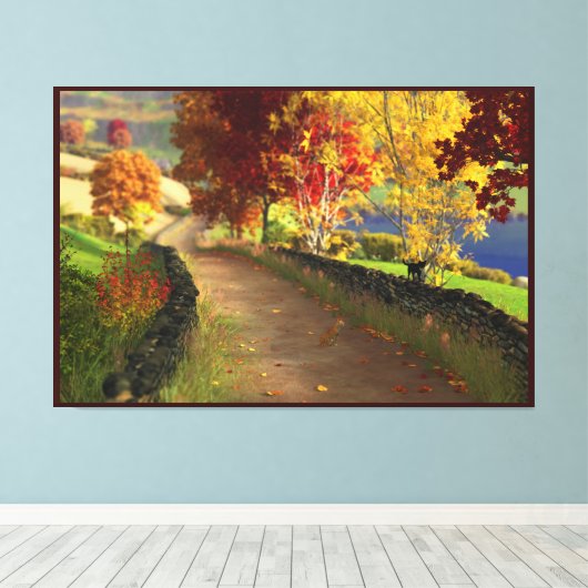 Herbst in der Leinwand (Insitu (Holzboden))
