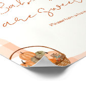 Herbst in der Liebe Babys sind Baby-Dusche-Zeichen Poster (Ecke)