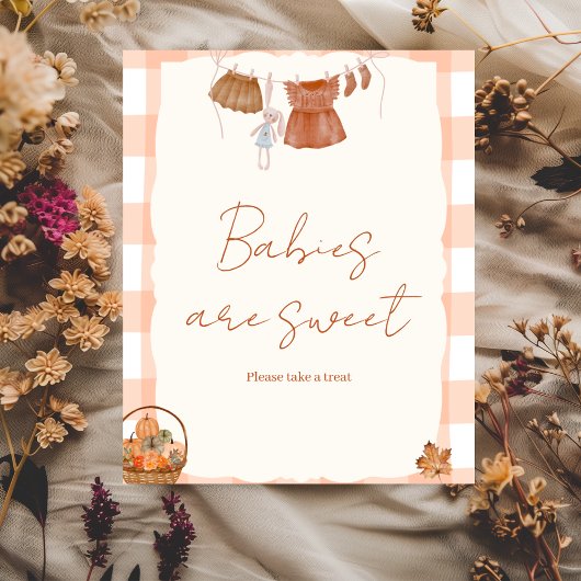 Herbst in der Liebe Babys sind Baby-Dusche-Zeichen Poster