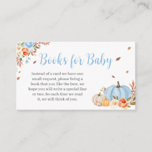 Herbst in der Liebe Blaue Pumpkinbücher für Baby Begleitkarte