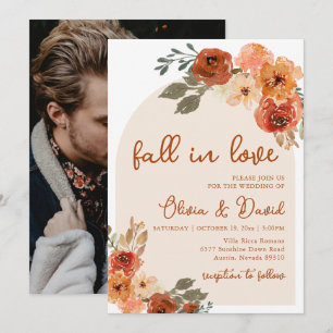 Herbst in der Liebe Boho florale Rustikale Herbsth Einladung