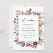 Herbst in der Liebe Brautparty Blumengarten Einladung (Vorderseite)