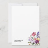 Herbst in der Liebe Brautparty Blumengarten Einladung (Rückseite)