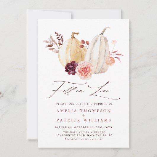 Herbst in der Liebe Einladung (Vorderseite)