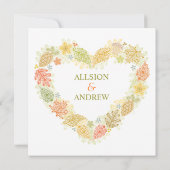 Herbst in der Liebe Einladung zur Hochzeit (Rückseite)