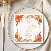 Herbst in der Liebe Elegante Boho Blumenhochzeit Serviette