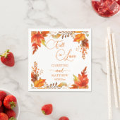 Herbst in der Liebe Elegante Boho Blumenhochzeit Serviette (Beispiel)