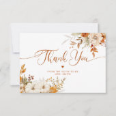 Herbst in der Liebe elegante Braut danke Karte (Vorderseite)