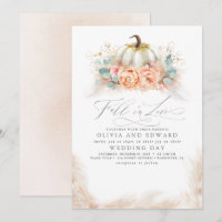 Herbst in der Liebe Elegante Orange Floral Pumpkin