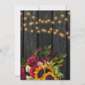 Herbst in der Liebe elegante rustikale Stallholz V Einladung (Rückseite)