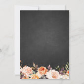 Herbst in der Liebe fallen rustikale Blumenhochzei Einladung (Rückseite)