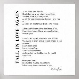 Herbst in der Liebe Gedicht-Wand-Kunstposter Poster