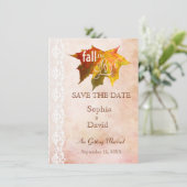 Herbst in der Liebe Hochzeit SPEICHERN DAS DATUM Save The Date (Stehend Vorderseite)