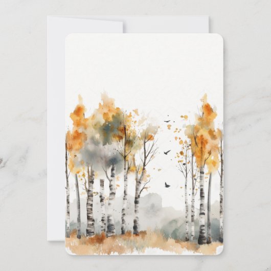 Herbst in der Liebe Hochzeitseinladung Einladung (Rückseite)