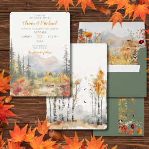 Herbst in der Liebe Hochzeitseinladung Einladung