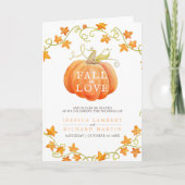 Herbst in der Liebe Kürbis Wasserfarbenhochzeit Programm (Vorderseite)