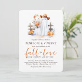 Herbst in der Liebe Niedliche Geister Einladung Ho (Stehend Vorderseite)