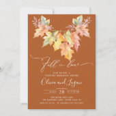 Herbst in der Liebe Probe Abendessen Einladung (Vorderseite)