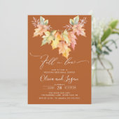 Herbst in der Liebe Probe Abendessen Einladung (Stehend Vorderseite)