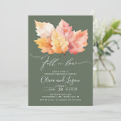 Herbst in der Liebe Probe Abendessen Einladung (Stehend Vorderseite)