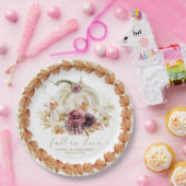 Herbst in der Liebe Pumpkin Blumenhochzeit Pappteller (Party)