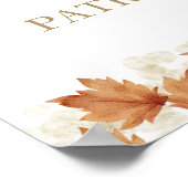 Herbst in der Liebe Pumpkin Blumenhochzeit Willkom Poster (Ecke)