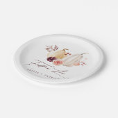 Herbst in der Liebe Pumpkin Herbsthochzeit Pappteller (Schrägansicht)