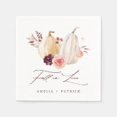 Herbst in der Liebe Pumpkin Herbsthochzeit Serviette (Vorderseite)
