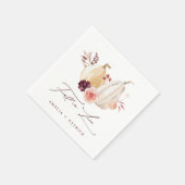 Herbst in der Liebe Pumpkin Herbsthochzeit Serviette (Ecke)