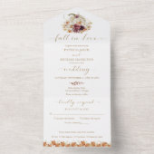 Herbst in der Liebe Pumpkin Hochzeit All In One Einladung (Innen Boden)
