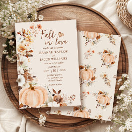 Herbst in der Liebe Pumpkin Hochzeit Einladung