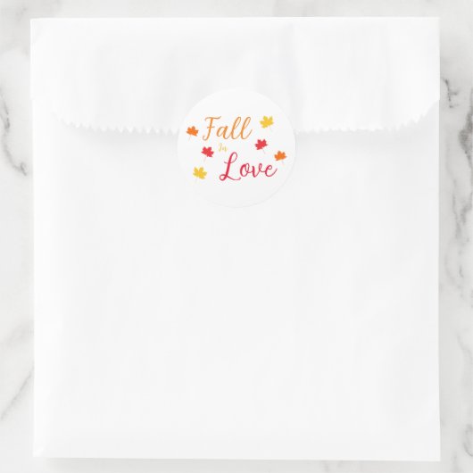 Herbst in der Liebe Runder Aufkleber (Tasche)