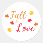 Herbst in der Liebe Runder Aufkleber (Vorderseite)