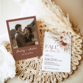 Herbst in der Liebe rustikale Boho Brautparty Terr Einladung