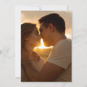 Herbst in der Liebe Rustikale Foto Hochzeit Einladung (Rückseite)