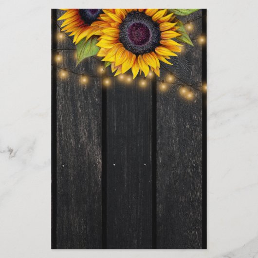 Herbst in der Liebe rustikale Landblumen Hochzeit (Rückseite)