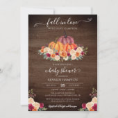 Herbst in der Liebe - rustikale Pumpkin Herbstdusc Einladung (Vorderseite)