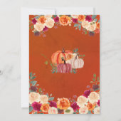 Herbst in der Liebe - rustikale Pumpkin Herbstdusc Einladung (Rückseite)
