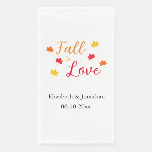 Herbst in der Liebe Serviette (Vorderseite)