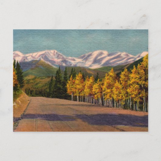 Herbst in der Rockies Vintage Postkarte (Vorderseite)