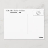 Herbst in der Sierra Nevadas Postkarte (Rückseite)