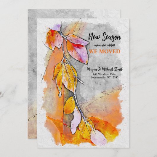 Herbst in die Ankündigung zur Herbstbewegung (Vorne/Hinten)