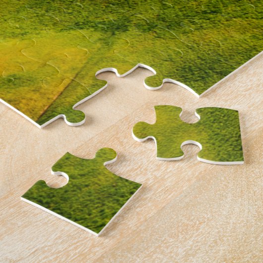 Herbst in Dolomiten Berglandschaft mit Kirche Puzzle (Seite)