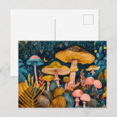 Herbst in einem Pilzwald Postkarte (Vorne/Hinten)