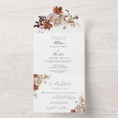 Herbst in einer Hochzeit All In One Einladung (Innen Boden)