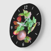 Herbst in Erdbeeren Jahreszeit Garten Foto Große Wanduhr (Winkel)
